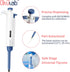 Single-Channel Micropipette, 10-100µl, Manual Adjustable Mechanical Pipette, High-Accurate, Autoclavable