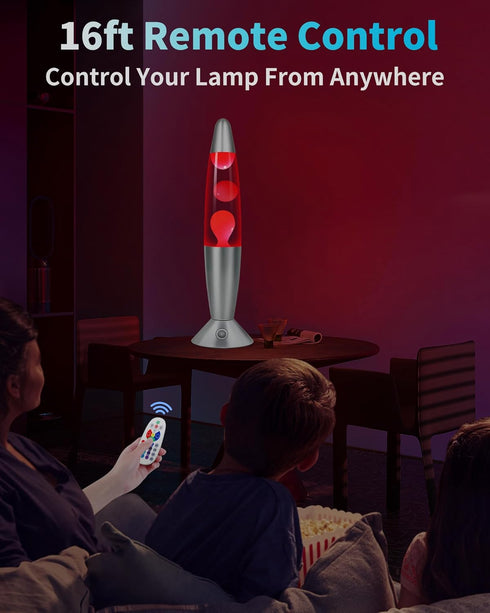 17 13.5" Colors Changing Liquid Motion Lamp with Remote: LED Night Light for Kids Adults - Relaxing Table lamp