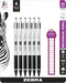 Zebra M-301 Stainless Steel Mechanical Pencil 0.5 mm Point Size, 6 Pack with 15 Bonus Eraser Refills