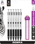 Zebra M-301 Stainless Steel Mechanical Pencil 0.5 mm Point Size, 6 Pack with 15 Bonus Eraser Refills