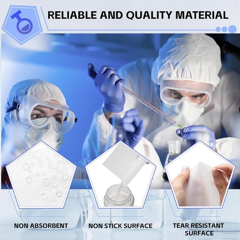2000 Pcs Cellulose Weighing Paper Sheets, Nitrogen Free, Non Stick, High Gloss for Laboratory Sample Measurement