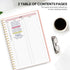 Meeting Notebook for Work Organization, 160 Pages Work Planner with Action Items, Agenda Planner, Pink