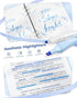 Four Candies Blue School Supplies, Gel Pens with Black Ink, Correction Tapes,Pastel Highlighters, Mechanical Pencils