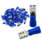 Baomain 100-Pack 0.187" Female Quick Disconnect Spade Terminals - 16-14 AWG 4.8mm Insulated Crimp Connectors Blue