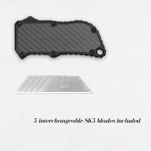 5 TOPS HOME Utility Knife Box Cutter, Pocket Knife, Change Blade Razor Knife, Aluminum Alloy Shell, Extra Blades