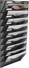 EasyPAG Hanging Wall File Organizer - 10 Tier Mesh Office Mail Paper Holder, Black