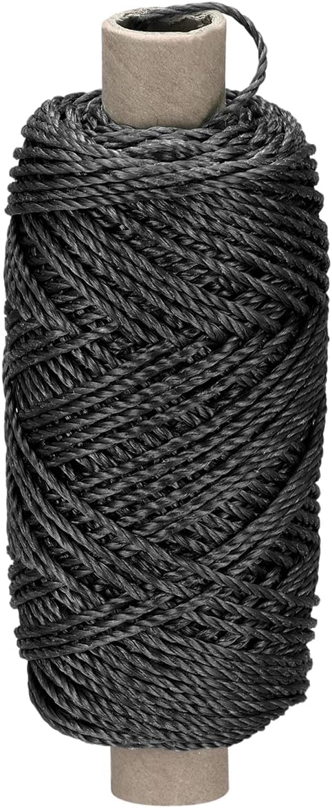 MECCANIXITY Twisted Mason Line - 100M Black Nylon Twine String Cord for Landscaping, DIY Projects, Gardening