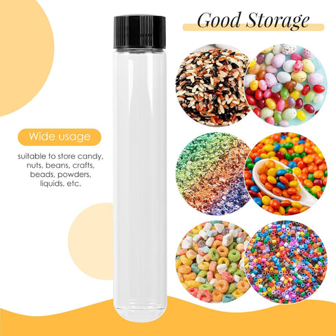 30ml Clear Glass Test Tubes with Screw Caps, Plastic Stoppers, 22 x 120mm, Leak-Proof, 6PCS