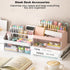 Marte Vanci Desk Organizer with Drawer, Cute Desktop Stationery Caddy, Plastic Makeup Storage Box for Home Office Crafts