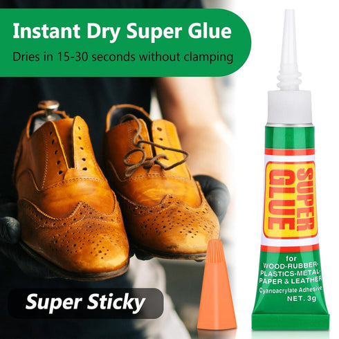 24 X 3g Super Glue Clear, Strong Adhesive for Shoe Repair, Plastic, DIY Crafts