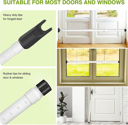 Enayplon Jammer, 2 Pack Sliding Glass Door Security Bar, Patio Door Barricade Security Bar, Apartment BarSliding Door