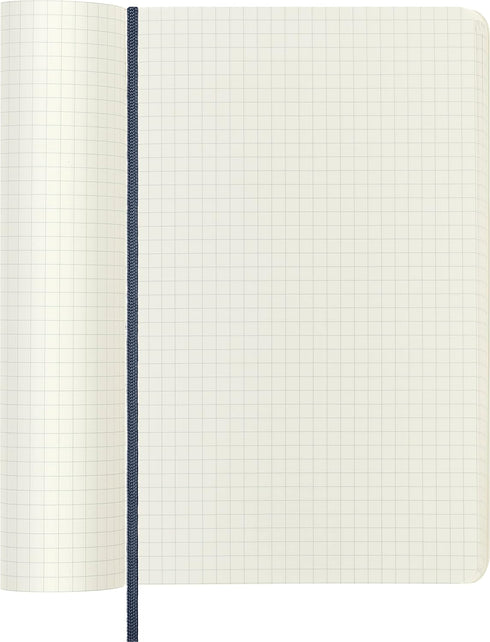 Moleskine Classic Notebook, Soft Cover, Large (5" x 8.25") Squared/Grid, 192 pages Sapphire Blue