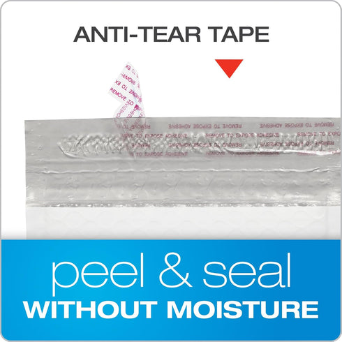 Quality Park Bubble Mailers - 6 x 9 Inch White Poly Padded Envelopes, Water Resistant, Self Seal, 50 Per Box (QUA85856)