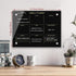 Okydoky 12" x 16" Black Glass Dry Erase Whiteboard, Frameless Weekly Board for Home, School, Office