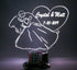 Wedding Couple Heart Love Night Light Up Lamp LED Stand Engraved Table