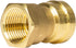 QuickFitting 1/2 x 1/2 inch FNPT Female Adapter, Brass Push to Connect Plumbing Pipe Fitting, 5-Pack
