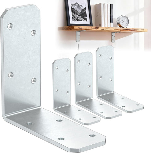 SecureLatch 3"3"1.2" 90 Degree Galvanized Corner Brace, Heavy Duty L Shape Bracket for