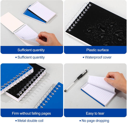 Cholemy 50 Pack Small Notepad, 3 x 5 Inch Mini Notebooks, Lined College Ruled Paper for Office School Supplies