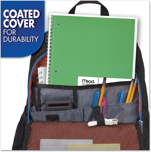 Mead Spiral Notebooks - 24 Pack, 1 Subject, College Ruled Paper, 7-1/2" x 10-1/2", 70 Sheets, Color Will Vary