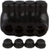 Morris Products 97625 Black Insulated Multi-Cable Connector - Dual Entry 4 Ports, 2-14 Wire Range, 1-Pack