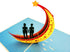 iGifts And Cards Love You To The Moon And Back Lesbian Couple 3D Pop Up Greeting Card for Valentine's Day, Wedding,