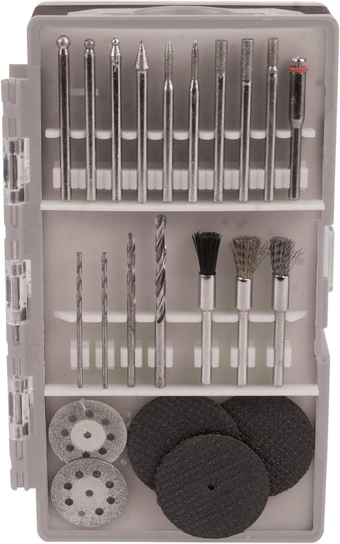 Performance Tool Rotary Bit Set, 89pc for Precision Drilling and Polishing in Metalworking and Woodworking