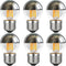 Half Chrome Light Bulb 4W Dimmable G45, 40W Equivalent, Warm White 2700K, E26 Base, 6 Pack
