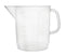 EISCO Plastic Pitcher, 2000mL (2L) - Short Form, Euro Design, Molded Graduations, Chemical Resistant & Autoclavable