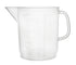 EISCO Plastic Pitcher, 2000mL (2L) - Short Form, Euro Design, Molded Graduations, Chemical Resistant & Autoclavable