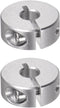 HARFINGTON 2pcs Shaft Collar - 6mm Bore Aluminum Alloy Set Screw Split Clamp-On Collars for Industry