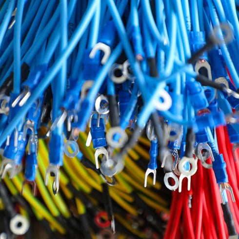 300 Pcs Insulated Electrical Connectors, Fork Ring Spade Butt Quick Disconnect Crimp Terminals Lugs Set, Male/Female
