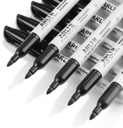 ARLTR Pack 320 Permanent Markers Bulk with Fine Tip, Bulk of with Black, Works on Plastic,Wood,Stone,Metal and Glass