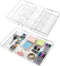 Briwooody 2 Pcs Large Expandable Acrylic Drawer Organizers, Grid Adjustable Drawer, Dividers Organizer