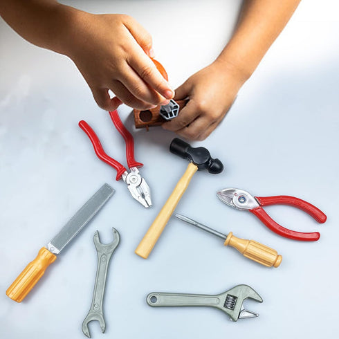 18PCS Cake Topper Tools, Toolbox Cake Decorations with Wrench, Hammer, Mechanic Drill, and More for Birthday Party Decor