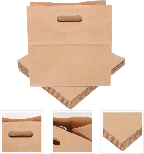 30pcs 28x15x28cm Packaging, Kraft Paper Bread Bags for Bakery and Snacks, Greaseproof Baked Food Kraft Bags, Medium
