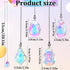 Axafazup 4 Pack 20 Inch Ceiling Fan Pull Chain Extender, Crystal Prism Pendants With Adjustable Stainless Steel Chain
