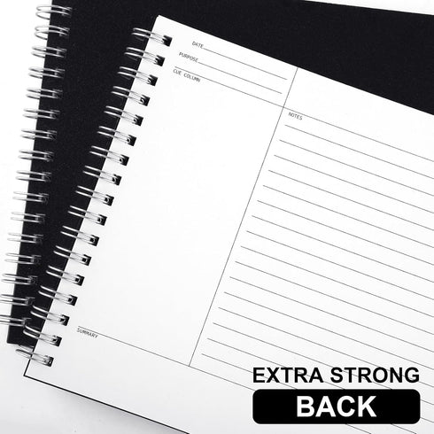 Glenmal 4 Pack Note Taking Notebook, 320 Sheets, 6 x 8.5 Inches, Single Sided Printed Spiral Steno Pads