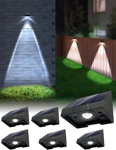 Mrzxy Solar Lights Outdoor Waterproof LED 6000K White Bright Lens Downlight Small