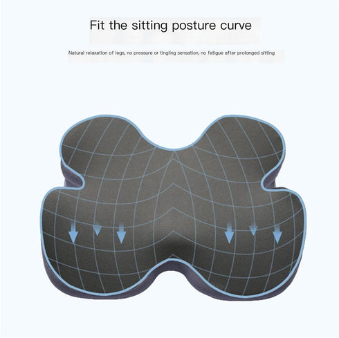 Generic 10cm Tailbone (19.3"x15.4"x4") Butterflys Shape Orthopedic Memory Foam Seat Cushion - Thick for Office Chair
