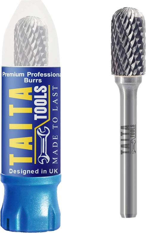 Carbide Burr 1/4" Shank, SC-3 Tungsten Double Cut Rotary Die Grinder Bits - Cutting Burrs for Milwaukee, Dewalt, Makita
