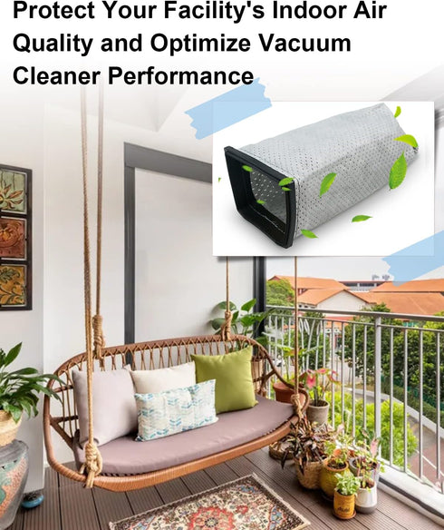 2-Pack HEPA Cloth Bags Replacement for Hoover Porta Power Swingette S1015 S1029, CH30000 Commercial Canister Vacuum
