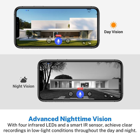 NexoSora 1080p 2-Way 2.4Ghz Wireless Doorbell Camera with Receiver, AI Human Detection, Audio, Night Vision, Cloud
