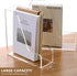 SANRUI 2 Pack Acrylic Magazine File Holder, Vertical Desk Organizer, Clear Document Rack for Office, Home Workspace