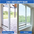 Povtulu 17-50 inches Sliding Door Security Bar, Window Security Bar with Rubber Tips, Sliding Door Lock Bars for Window