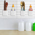 4 Pcs Pegboard Cups with Hooks - 2.9 x 3.5 x 3.2 Inch Pegboard Organizer Cups for Garage, Kitchen, Office