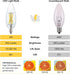 6 Pack E12 Bulb 40 Equivalent,4W 5000K Bulbs, B10 C32 Bulbs Candelabra LED Watt Type B Daylight White Light LED