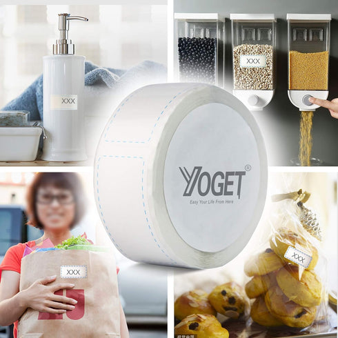 Yoget 300pcs Removable Freezer Labels, 1 x 2 Inch Food Storage Stickers, Easy Clean, Blue Food Labels Roll