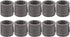 ApplianPar 10 Pack Black Malleable Iron Cast Pipe Fitting, 1/2" Inch Coupling for DIY Pipe Furniture