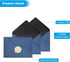 PATIKIL 5x7 Navy Blue Envelopes, 100Pcs A7 Size Glue V Flap with Gold Heart Stickers for Greeting Cards, Weddings,