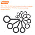 200 Pieces 1# Screw Eyes, Metal Screw Eye Pins Hooks, Black Zinc Plated Steel